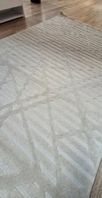 HU Béžový moderný koberec TWIST BEIGE 20294A Rozmer: 60x100 cm