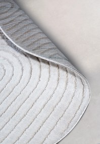 ELLE Decoration, Kusový koberec New York 106203 White kruh, 160x160 (priemer) kruh, biela, chodba / predsieň