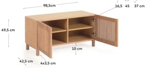 Skrinka na topánky v dekore duba s lavicou v prírodnej farbe Beyla – Kave Home