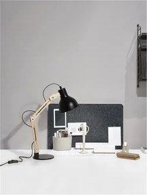 Drevená stolová lampa Grou 41.3 čierne