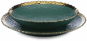 Keramická súprava tanierov Kati Green Gold 2ks