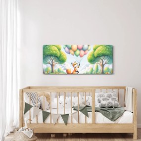 Obraz – Šťastná líška (120x50 cm)