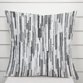 Biante Dekoračná obliečka na vankúš Leona LN-175 Sivo-čierne pásiky 60 x 60 cm