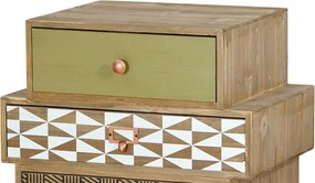 Odkladací stolík Portofino 50 cm z masívu viacfarebný