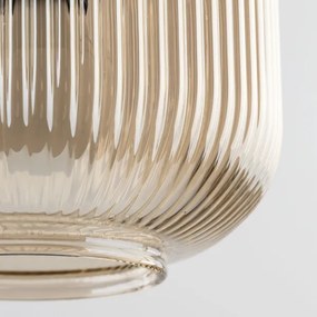 Luster na lanku SOPHIA 1xE14/10W/230V čierna/dymová béžová