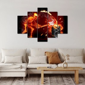 Obraz - Hudba v plameňoch (150x105 cm)