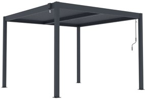 Hliníková bioklimatická pergola s lamelami BestBerg BBP-9G / 3 x 3 m / sivá