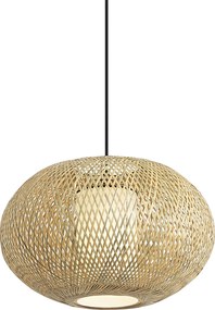 Japandi závesná lampa bambusová 50cm IP44 - Moana