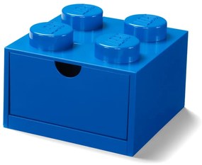 Modrý stolový box so zásuvkou LEGO®, 15 x 16 cm