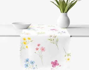 Goldea behúň na stôl teflónový - kvetinová záhrada 35x140 cm