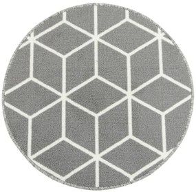 Protišmykový koberec Cubes 19 svetlosivý