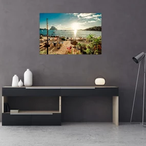 Obraz - Pláž s ľuďmi (90x60 cm)