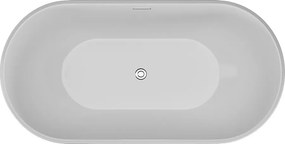 Polimat Akrylátová voľne stojaca vaňa Uzo 160x80 POLIMAT-Rozmery: 160x80, POLIMAT-Farba vane: Biela / čierna mat