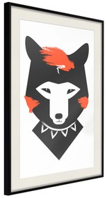 Artgeist Plagát - Polite Fox [Poster] Veľkosť: 40x60, Verzia: Čierny rám s passe-partout