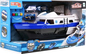 Ramiz Interaktívny policajný čln 2v1 pre deti 3+ Čierny pasažier + 3 vozidlá + svetlá zvuky