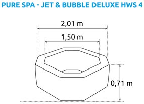 Intex | Vírivý bazén Pure Spa - Jet & Bubble Deluxe HWS 4 + výhodný set príslušenstva | 19900142