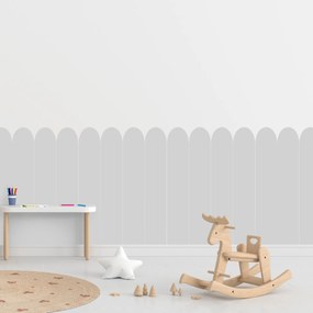 PIPPER. Oblúk - Šedá farba - textilná nálepka na stenu Farba: Bledá, Veľkosť: 100 cm