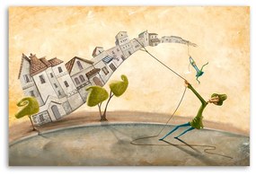 Gario Obraz na plátne Mesto na úteku - Gustavo Gabriel San Martin Rozmery: 60 x 40 cm