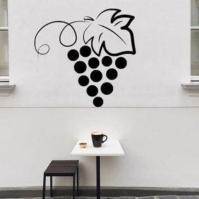 Veselá Stena Samolepka na stenu na stenu Strapec hroznového vína Farba: černá