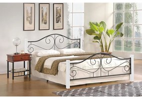 Posteľ Violetta 160 biela/čierna