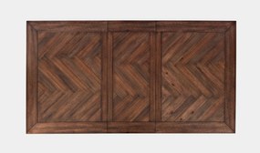Jedálenský rozkladací stôl Avola 152/198 cm z masívu tmavohnedý