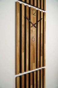 Dubové lamelové hodiny 250 x 58 cm
