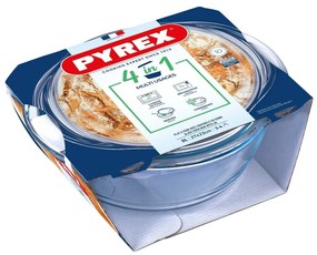 Pyrex Sklenená zapekacia misa s vekom okrúhla 3 l
