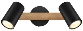 Globo 57913-2 - Bodové svietidlo HERTI 2xGU10/5W/230V drevo/kov