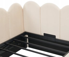 Arhatreya Čalúnená posteľ Pohovka Hydraulická Detská posteľ 90x200 béžová