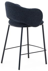 Tmavomodrá barová stolička (výška sedadla 65 cm) Maina – Kave Home