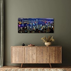 Obraz nočného mesta (120x50 cm)