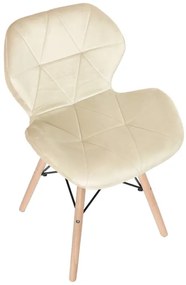 Jedálenská stolička MURET zamatová, béžová