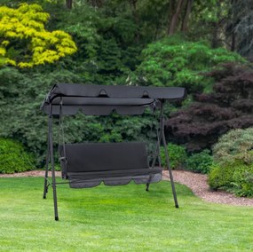 Záhradná hojdačka Evan - antracit / tmavosivá