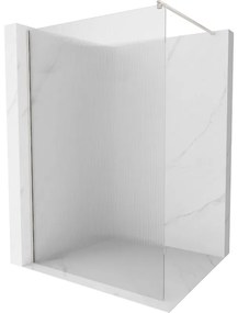 Mexen Kioto, sprchová zástena Walk-In 90 x 200 cm, 8mm sklo s rebrovým vzorom, brúsená oceľ profil, 800-090-101-97-09