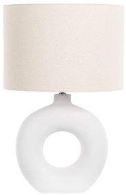 Keramická stolná lampa biela VENTA Beliani