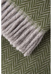 Zelený pléd s podielom bavlny Euromant Skyline, 140 x 180 cm