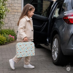 Zverinec v kufríku – poschodové drevené nábytkové súpravy, sada 23 doplnkov ECOTOYS