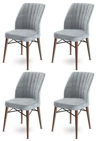 Súprava jedálenských stoličiek Flex Grey and Brown, 4 ks