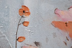 Maľovaný obraz na stenu KVETY VO VÁZE 60x60 cm