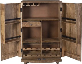 Vinotéka z mangového dreva v prírodnej farbe počet fliaš 12, 74x122x46 cm Bombay – Interia Home &amp; Living