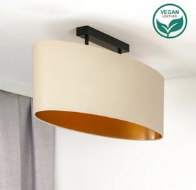 Duolla - Prisadený luster OVAL VEGAN 2xE27/15W/230V krémová