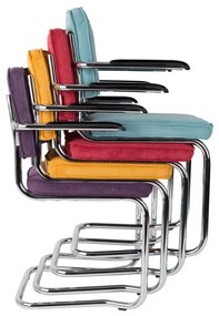 Sada 2 čiernych stoličiek s opierkami Zuiver Ridge Kink Rib