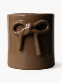 Obal na kvetináč z keramiky Bow, V 11 cm