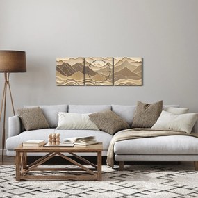 Obraz - 3D línia hôr (s hodinami) (90x30 cm)