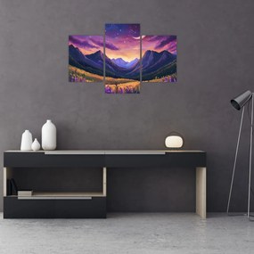 Obraz - Fialová krajina (90x60 cm)