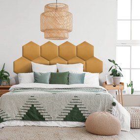 Zástena za posteľ - Šesťuholník - 30x26cm Farba: Žltá, Rozmer: 30x26