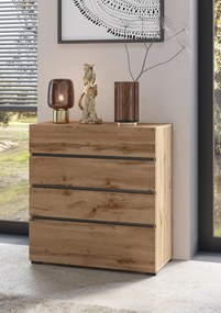 Komoda Crossroad S28 (dub wotan + čierna). Akcia -6%. Vlastná spoľahlivá doprava až k Vám domov. 1118255