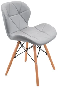 Bestent Jedálenské stoličky 4ks kožené Light Grey