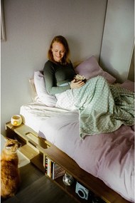 Hnedá dvojlôžková posteľ z borovicového dreva s roštom 140x200 cm Ziggy – Karup Design