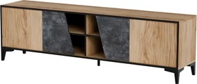 TV stolík OVO 180 cm sivý betón/dub antický
